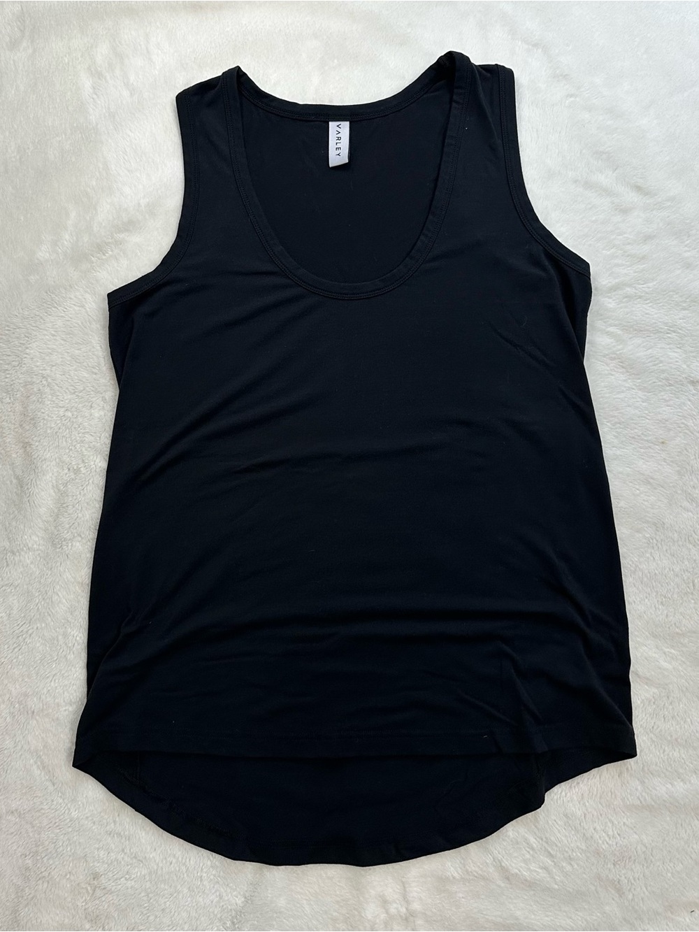 Varley Elenda Scoop Neck Tank Top Black Size Small